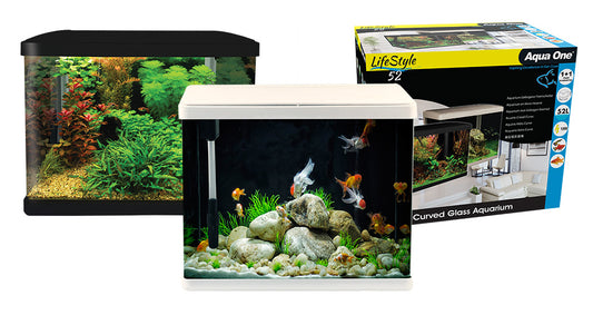 Aqua One Lifestyle 52 Aquarium and Cabinet 52 L BLACK Display stock