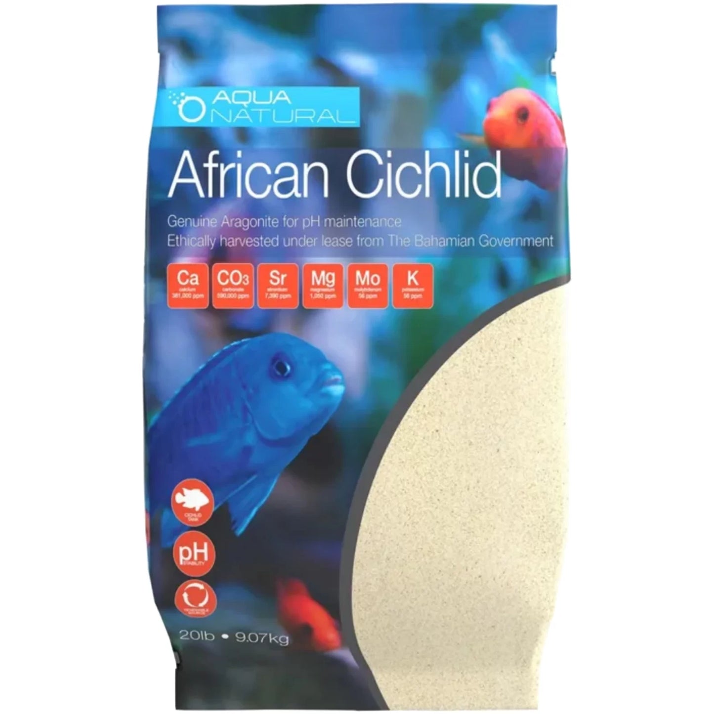 Aqua Naturals Cichlid Aragonite 9kg