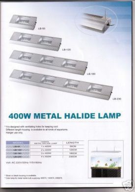 Aqua Medic 400W New Aquarium Metal Halide Fitting 120cm Long With 14000K