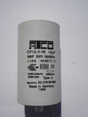 Atco 18 UF M/H Capacitor