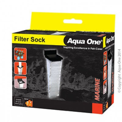 Aqua one filter sock 10cmx10cmx37cm deep with bracket