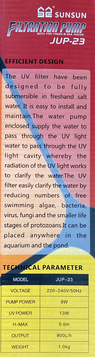 Sun Sun JUP-3 UV-C Sterilizer Internal 13Watts