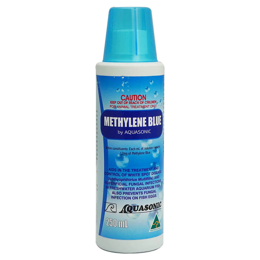 Aquasonic Methylene Blue 250ml - Treatment for Whitespot and Fungas