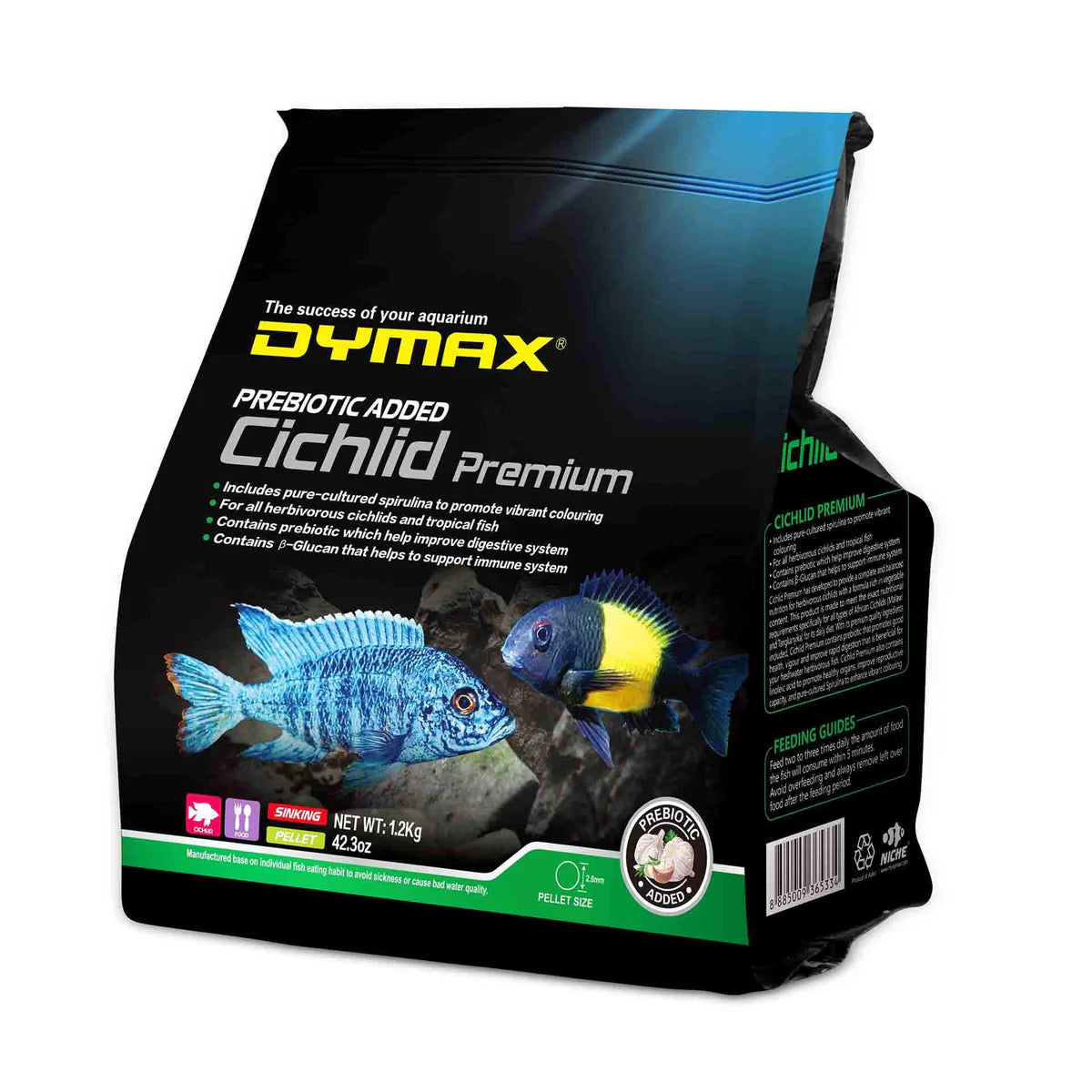 Dymax Cichlid Premium 1.2kg Sinking Pellet