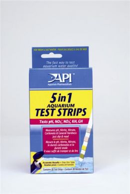 API 5 in 1 Aquarium Test Strips 25 pack