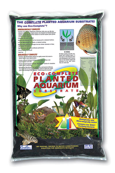 CaribSea Eco-Complete Planted Black 20lb (9.072kg) 1 - 6mm