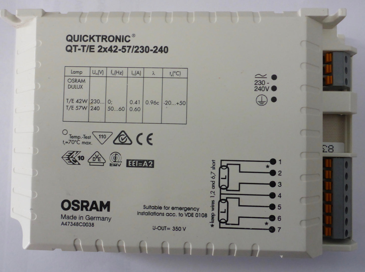 Osram T5 2x 54W Electronic Ballast