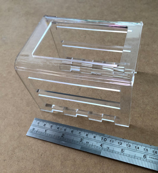 Acrylic media block holder double