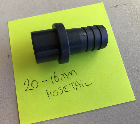 20MM TO 16MM BARBED HOSETAIL ADAPTER
