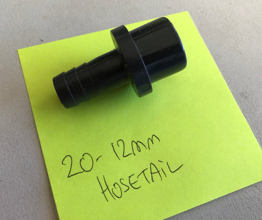 20MM TO 12MM BARBED HOSETAIL ADAPTER
