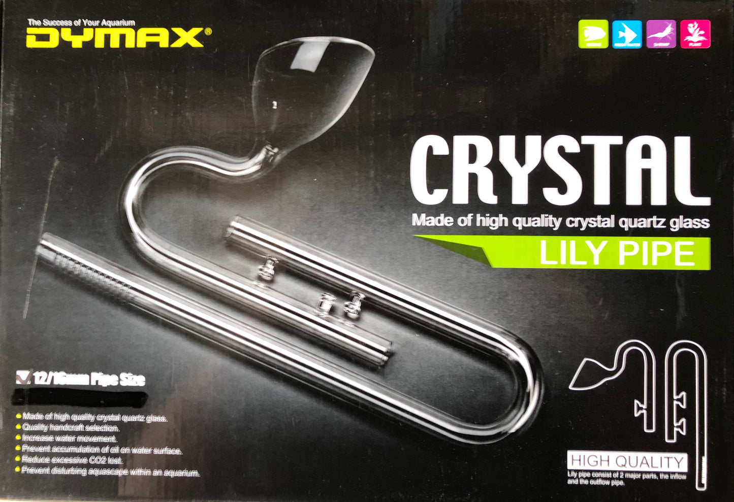 Dymax Crystal Lily pipe set 12/16mm