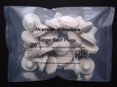 Ocean Wonders Large Coral Frag Plugs 20pc