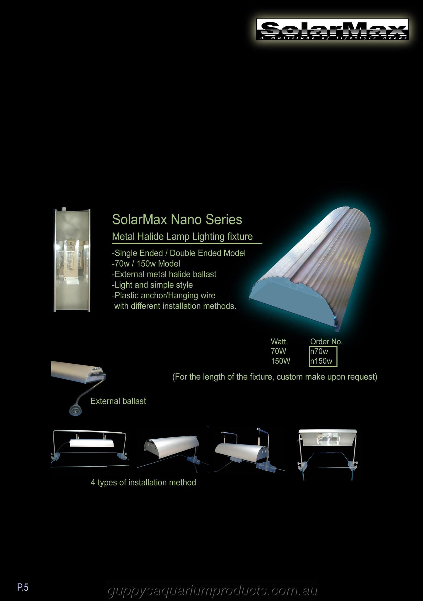 Solar Max Nano Metal Halide Light Solar Max 150W Single Ended