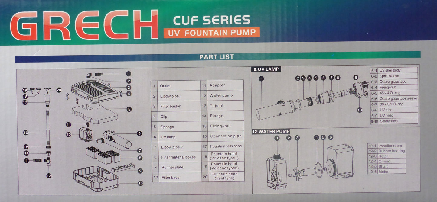 CUF-6011 Pond Pump/Filter/UV