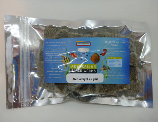 Freeze dried blackworm cubes 25g