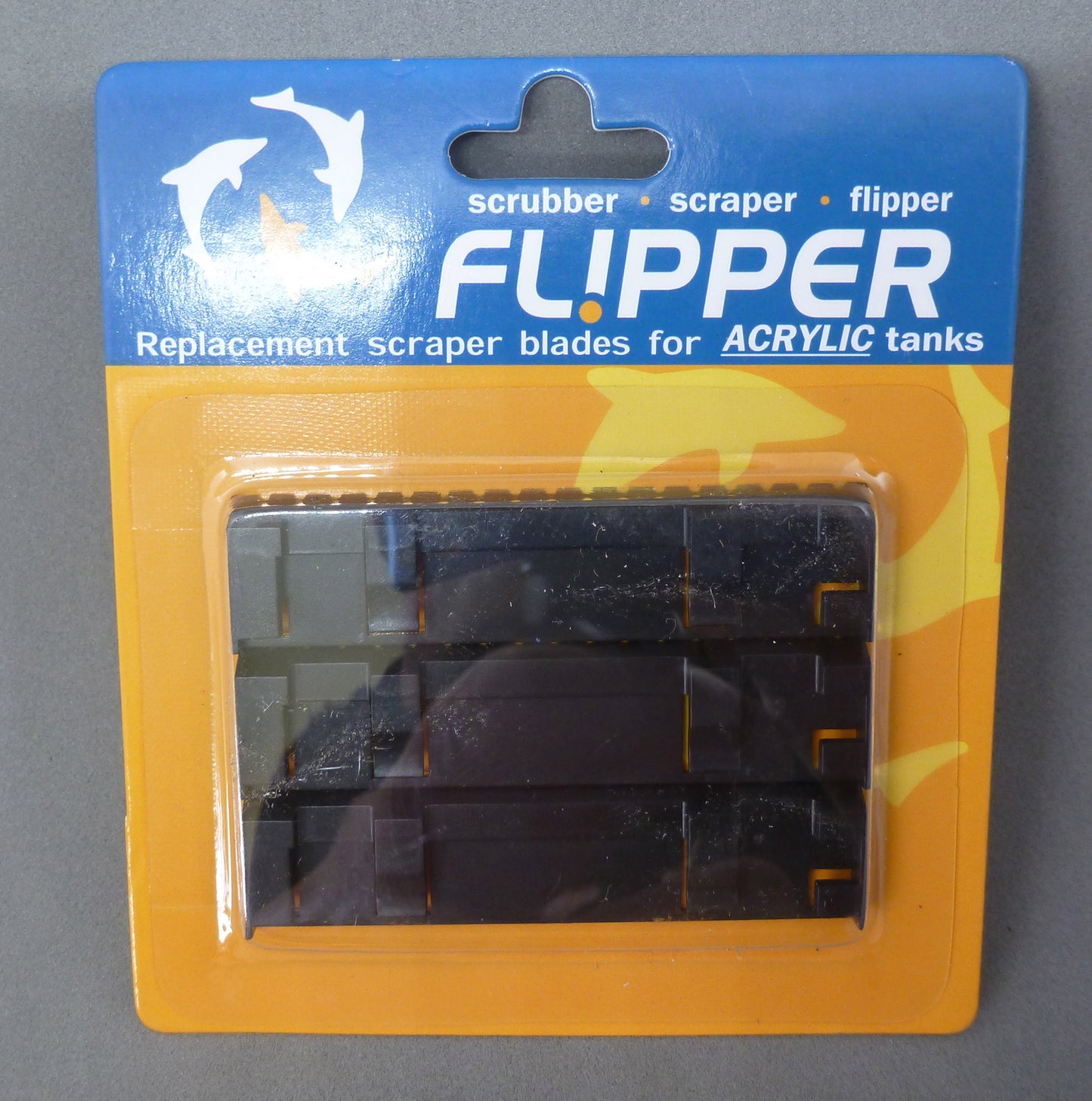 Flipper plastic blades for acrylic aquariums