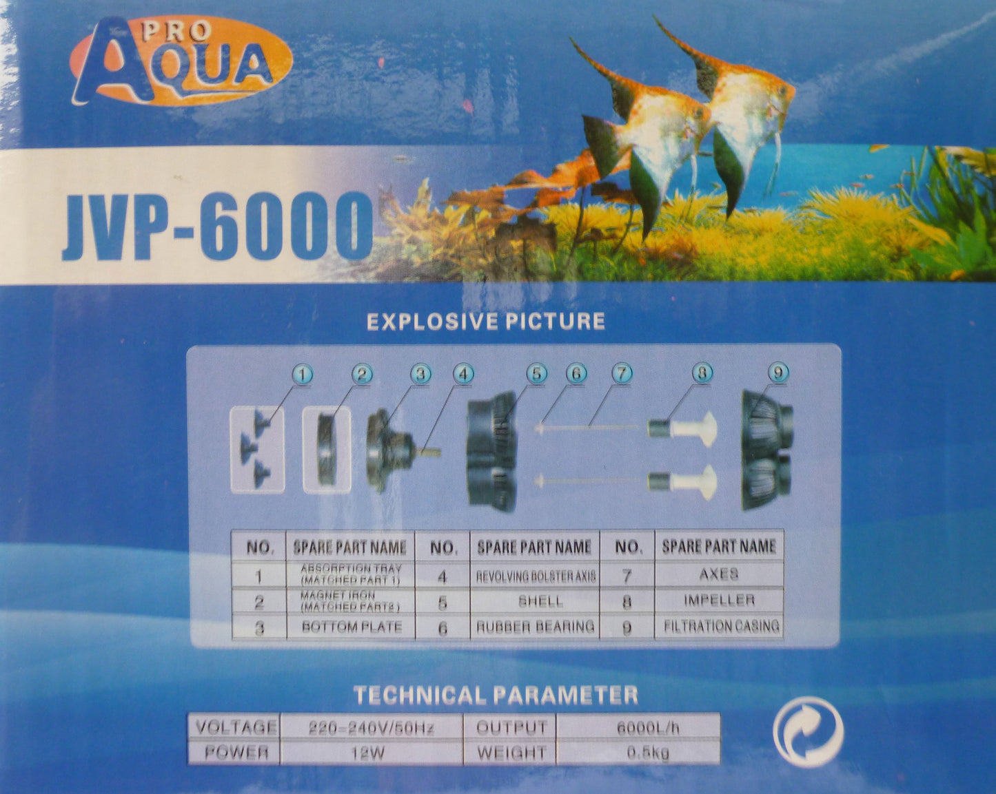 6000L/H Power head 12 Watt Marine JVP-6000