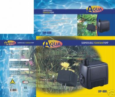Pro Aqua Submersible pond and Aquarium Pump 600L