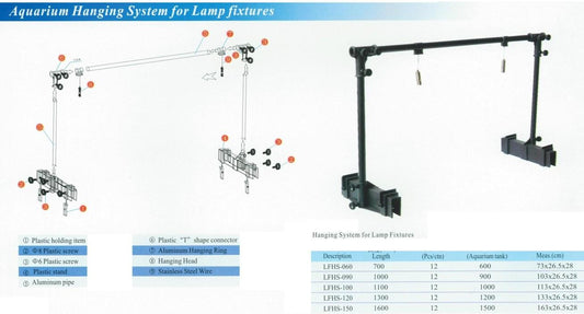 Hanging System For Lights Fittings upto 90cm