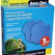 Aqua one Nautilus 600/800 Sponge Cartridge 15ppi blue 81s